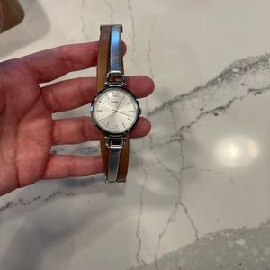 Fossil Women's Watch with Brown and Silver Strap